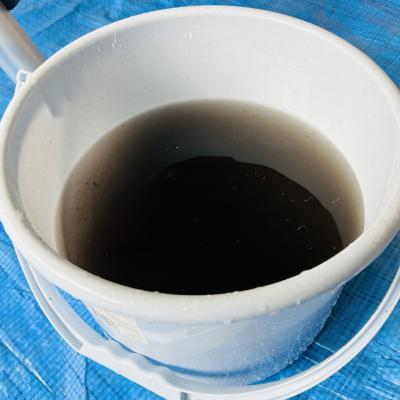 洗浄後の汚水